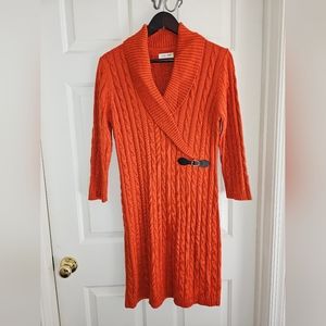 Calvin Klein Cable Knit Sweater Dress